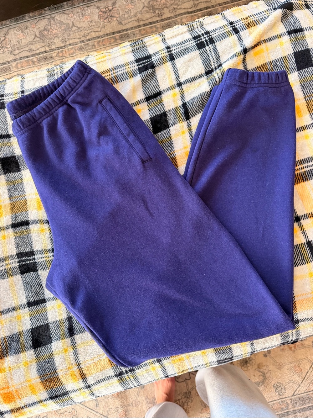 SKIMS Women’s Cotton Fleece Jogger, S/M Great Condition Navy Blue